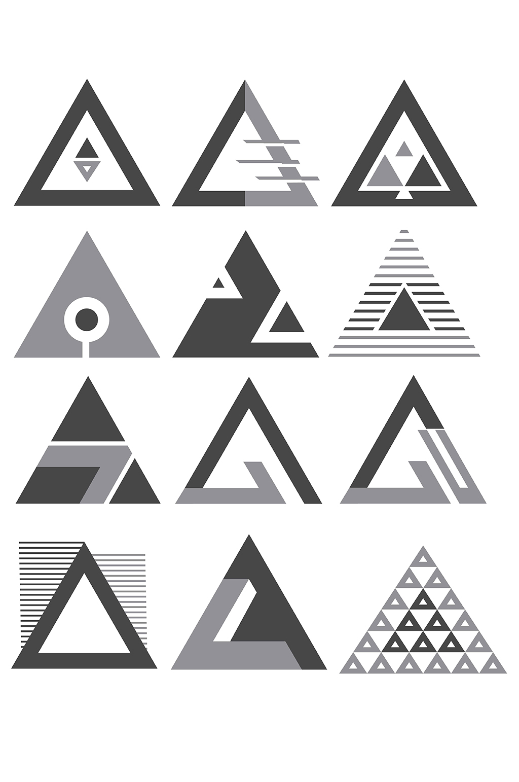 三角形的集合图怎么画图片