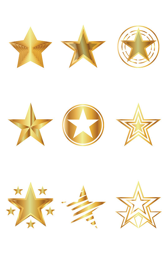 渐变五角星图片-渐变五角星素材下载-众图网