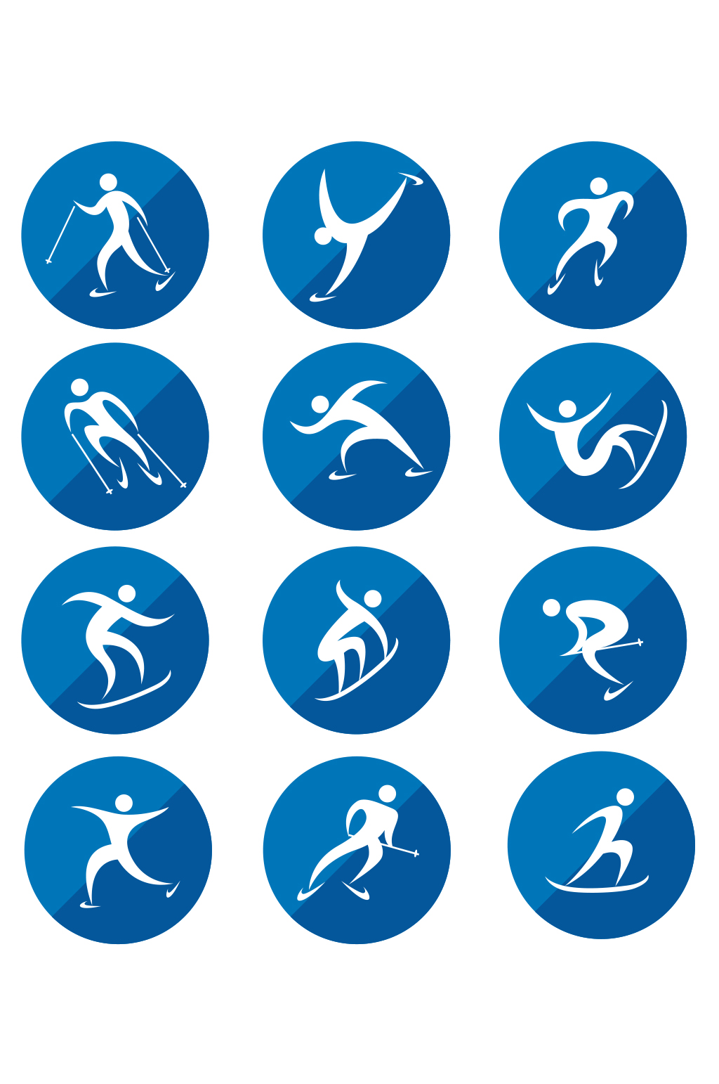 冬奥会自由式滑雪图标图片