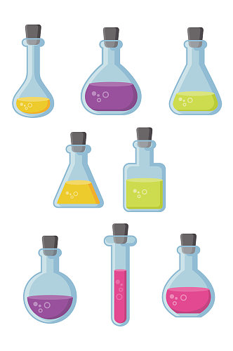 化学实验烧瓶试管矢量免扣元素