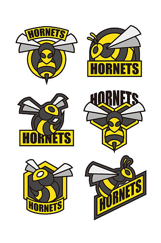 蜜蜂蜂蜜动物logo设计矢量免扣元素