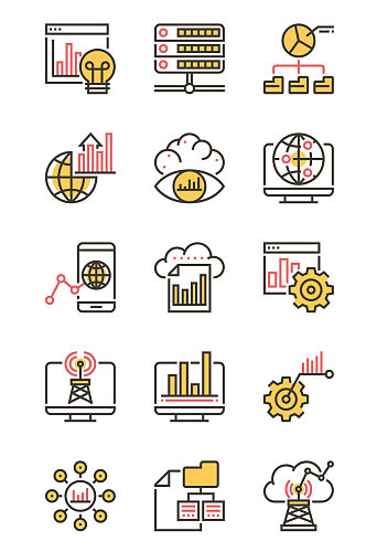 数据联网线上文件矢量免扣元素