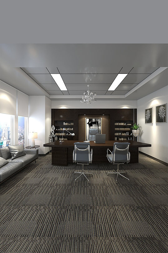老板间3Dmax模型-众图网