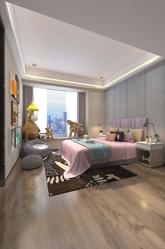 女童卧室3DMAX模型-众图网