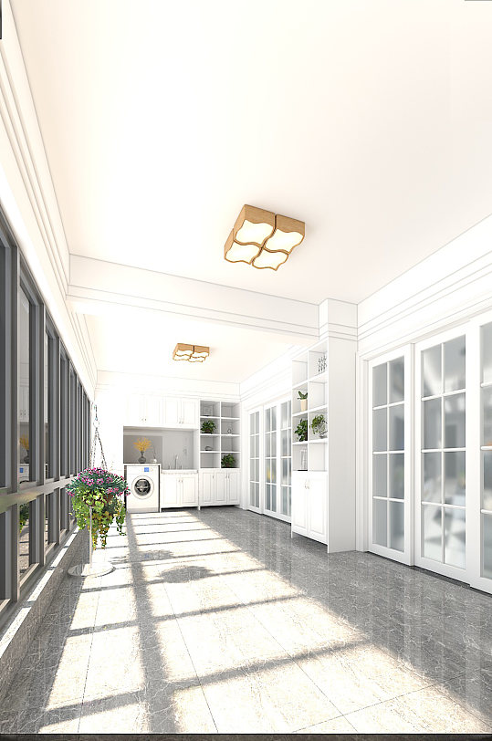 全采光简约大阳台-众图网