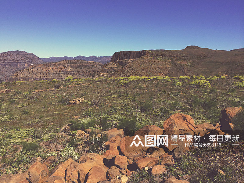 创意群山峡谷风景摄影图素材