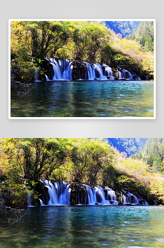 九寨沟风景高清摄影图