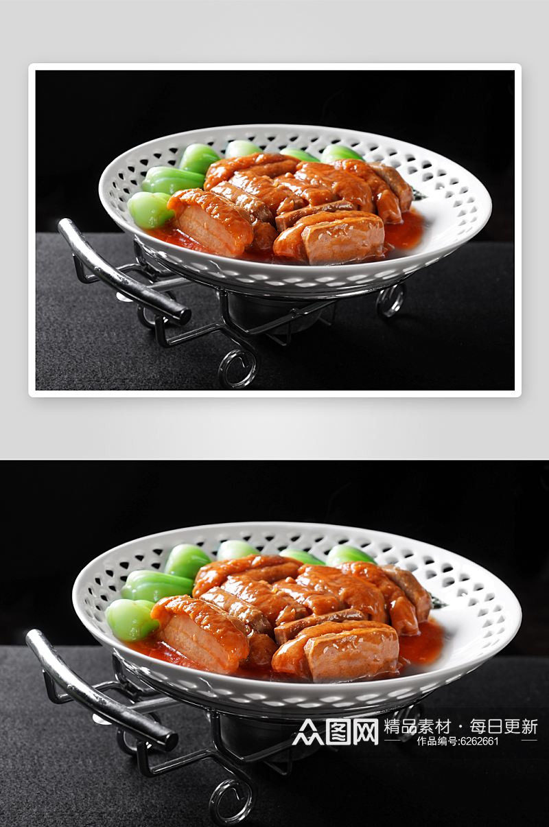 热粤香芋扣肉煲美食摄影图片素材