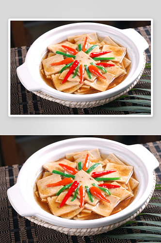 特色蜀宴豆腐煲美食摄影图片