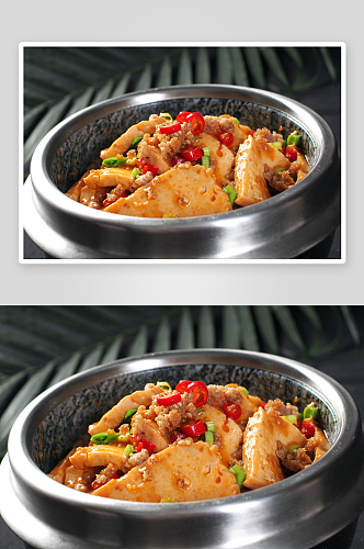 石锅老豆腐美食摄影图片