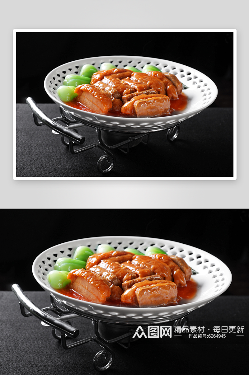 热粤香芋扣肉煲美食摄影图片素材