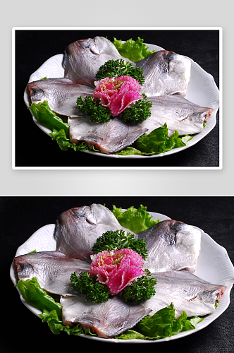 荤菜平鱼摄影图片