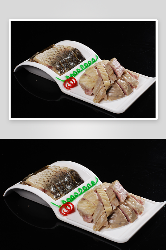 广东醉鱼VS南京盐水鸭摄影图片