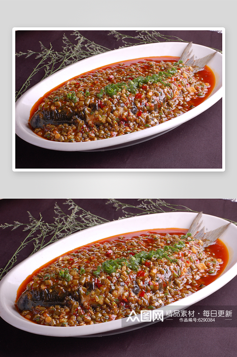 泡姜豆碗鱼摄影图片素材