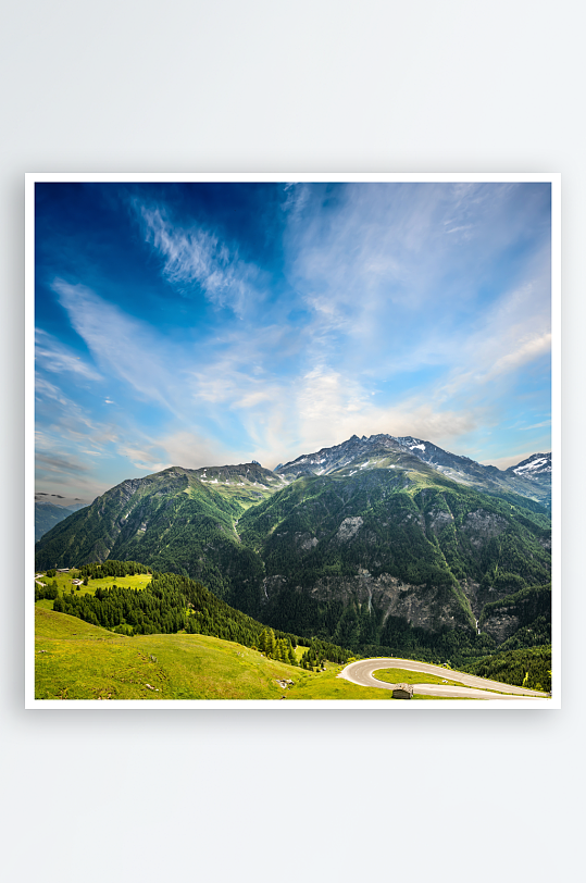 高清群山峡谷风景摄影图