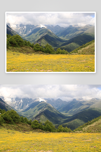 精美群山峡谷风景摄影图