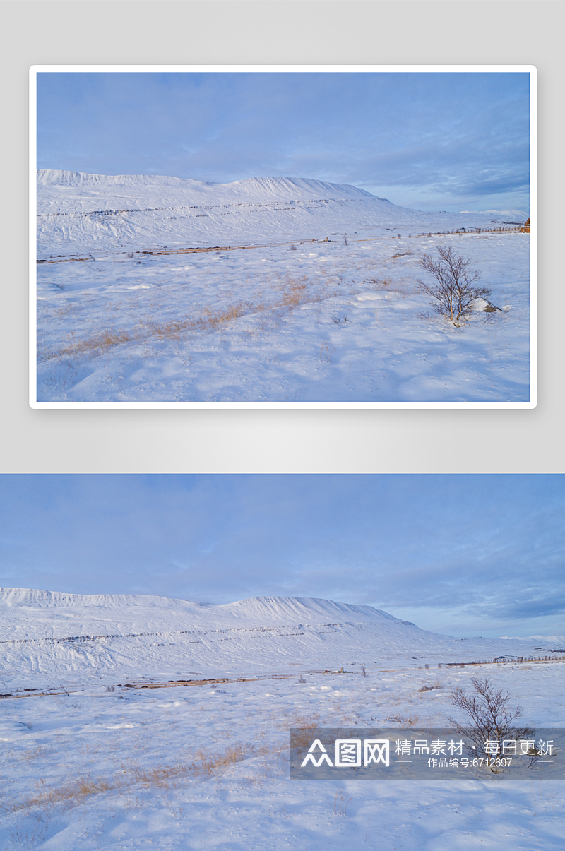 高清冬日雪景风景摄影图素材