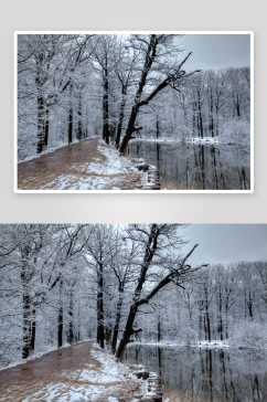 雪山雪景风景摄影图
