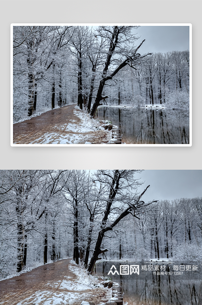 雪山雪景风景摄影图素材