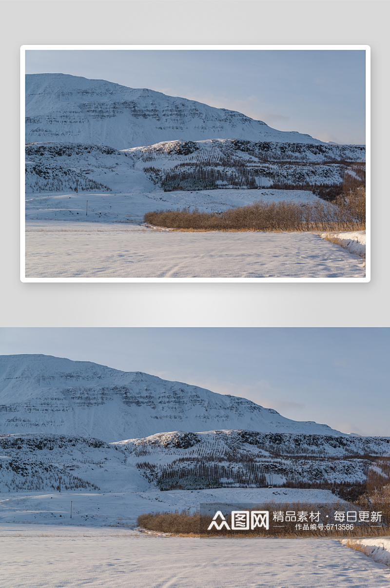 雪山雪景风景摄影图素材