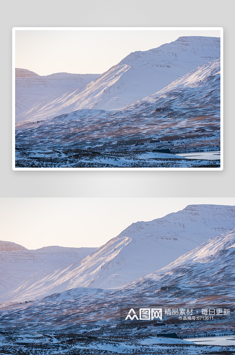 雪山雪景风景摄影图素材