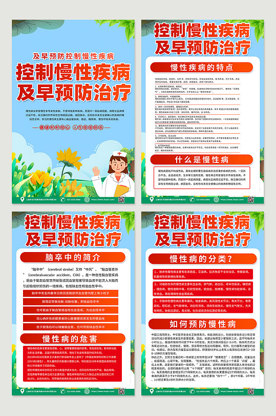 大气预防防控慢性疾病知识系列海报