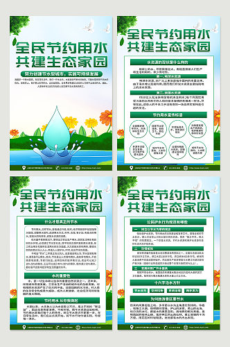 节约用水保护水资源宣传海报设计