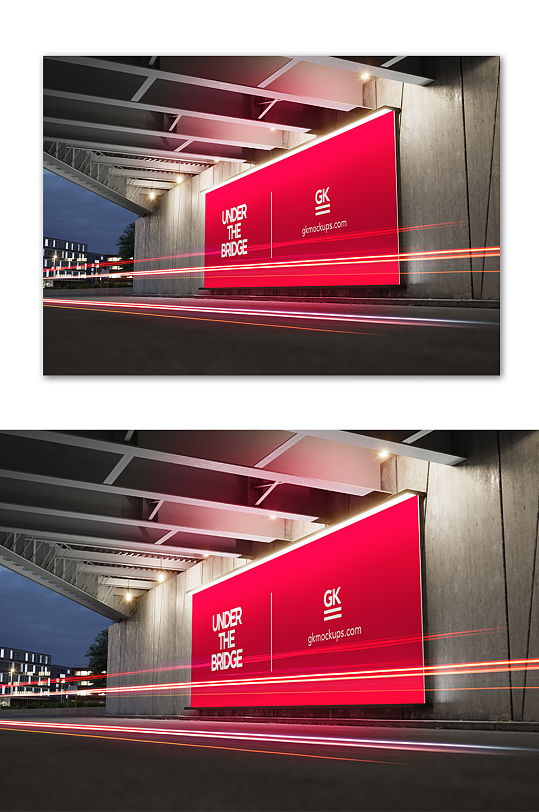户外大气海报提案样机 造型展板