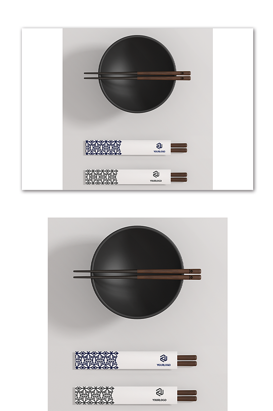 大气中式碗筷样机模板-众图网