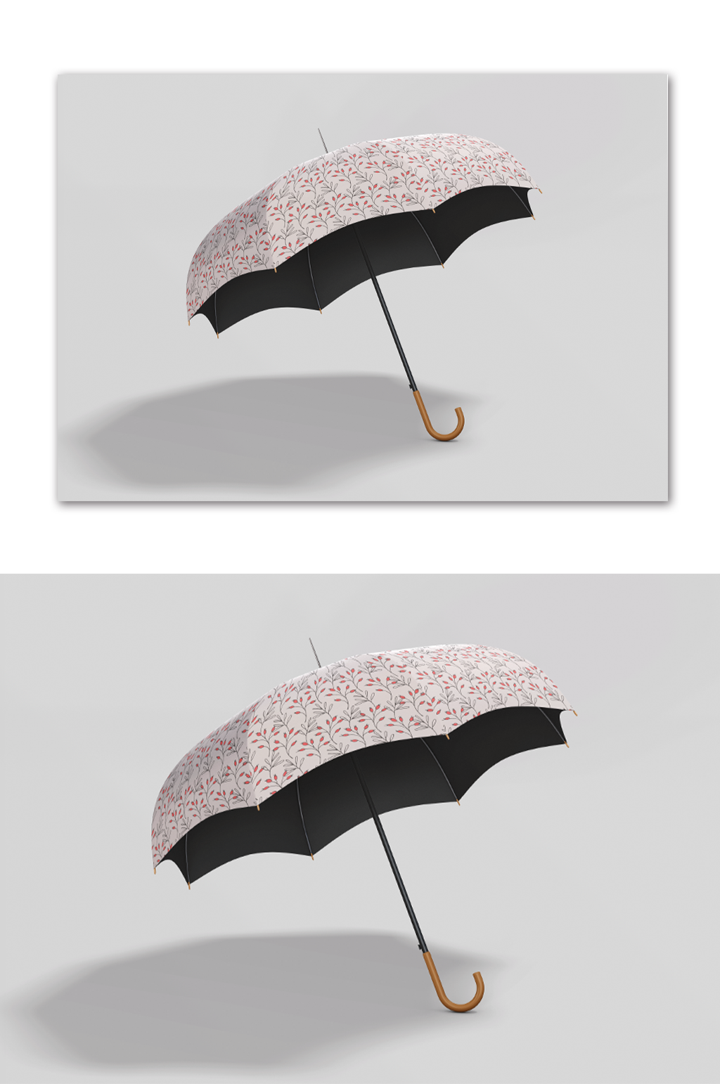 碎花雨伞提案样机模板素材