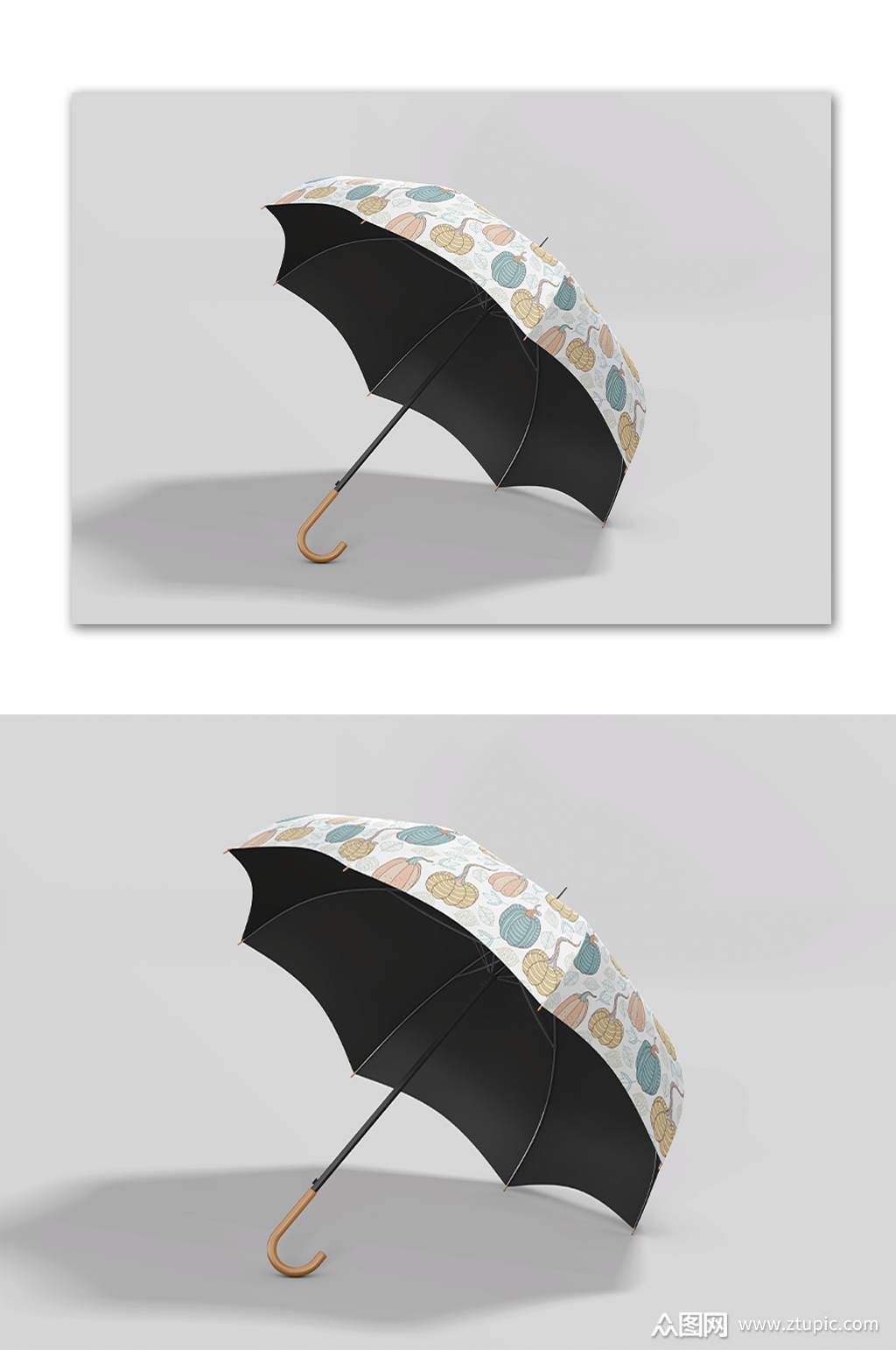 碎花遮阳伞样机模板