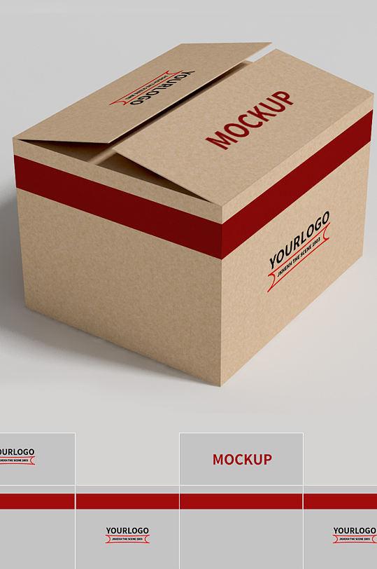 通用纸箱瓦楞纸样机-众图网