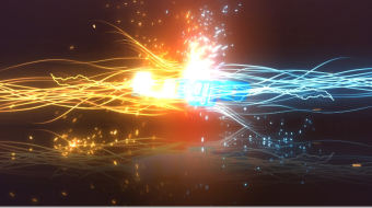 酷炫闪电光线碰撞霓虹-众图网