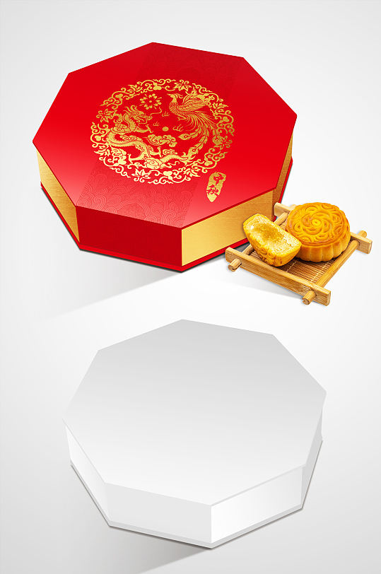 八边形月饼礼盒样机