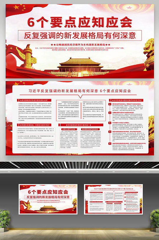 六个要点应知应会展板