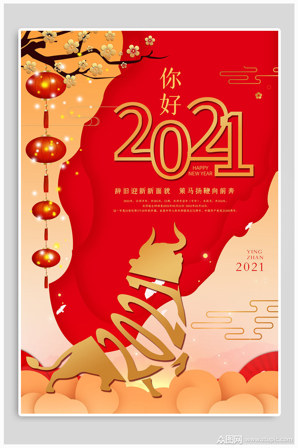 2021牛年主题海报