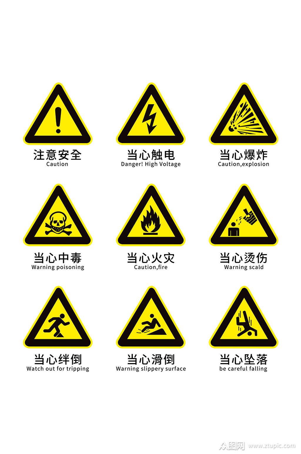 安全生产标识导视牌素材