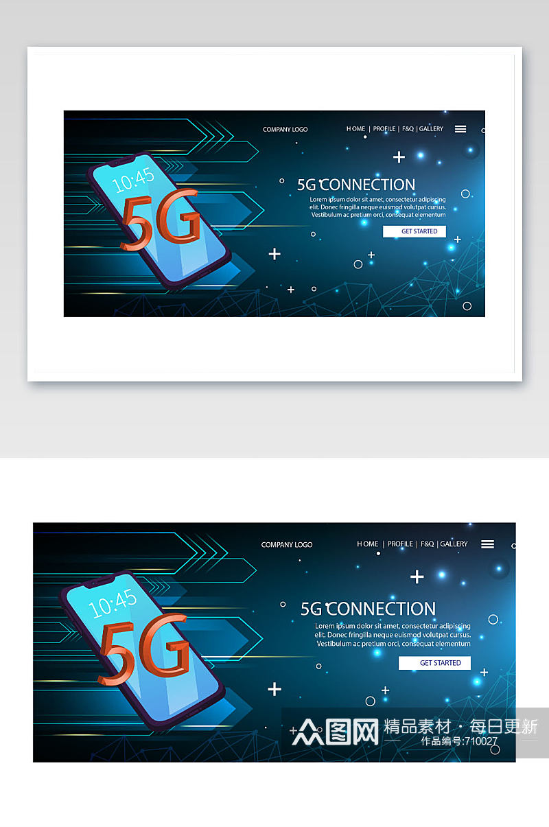 5G科技网站首页模板素材