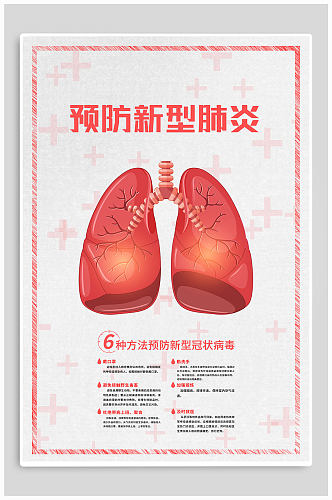 预防新型肺炎指南宣传海报