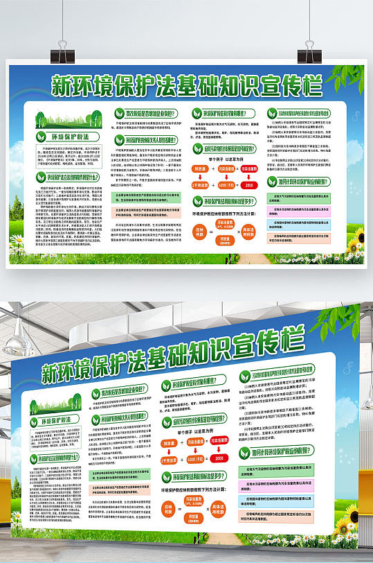 新环境保护法基础知识宣传栏