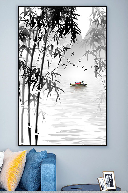 中式竹林装饰画图片-中式竹林装饰画设计素材-中式竹林装饰画模板下载