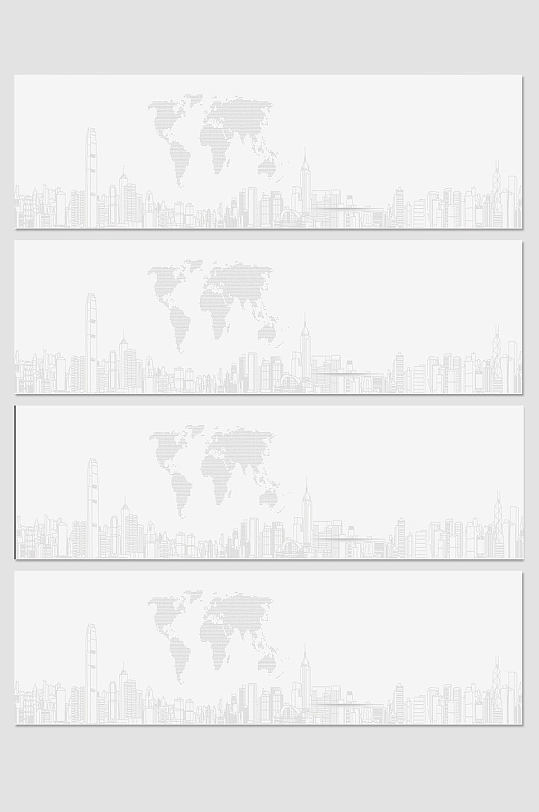 灰色城市背景素材-众图网