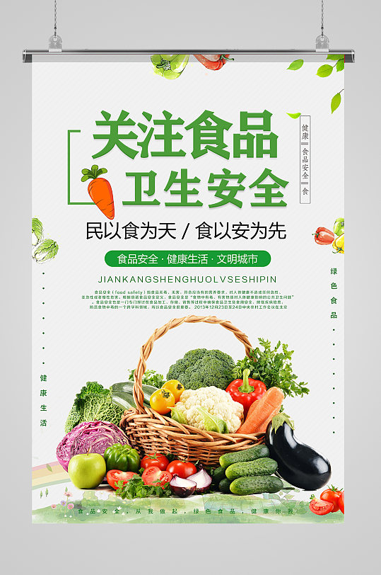 关注美食安全海报