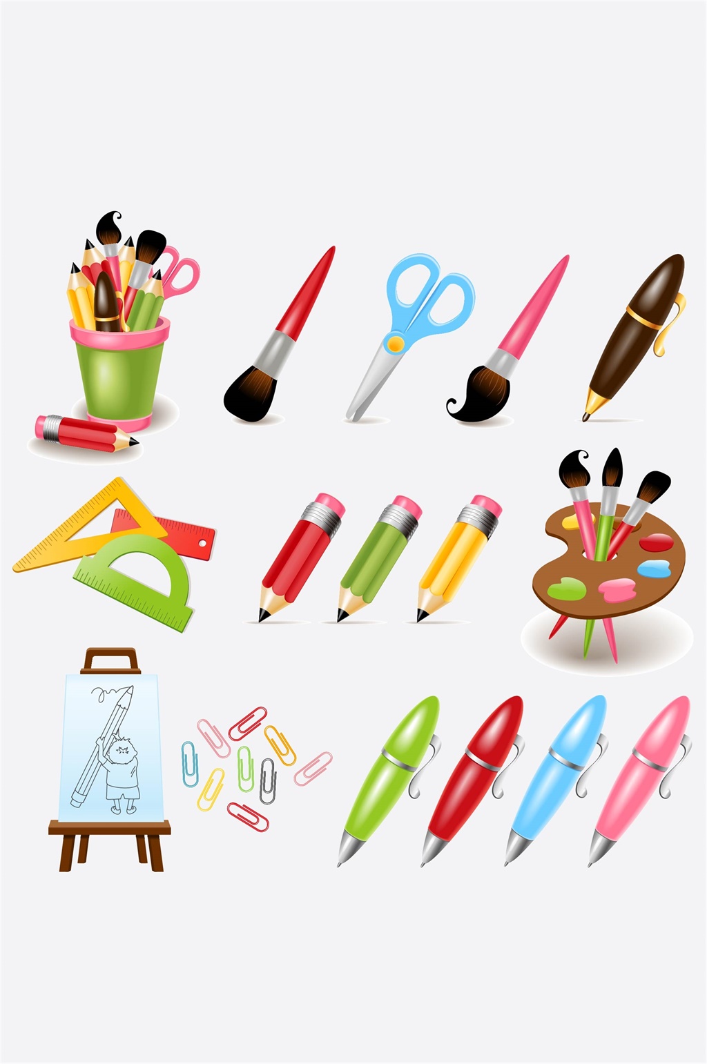 学习用品矢量素材素材