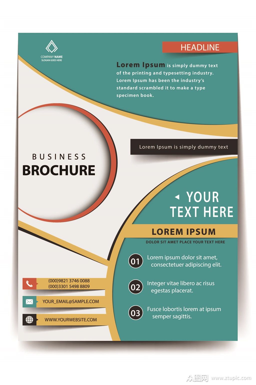 绿色国外宣传单页模板下载-编号158102-众图网