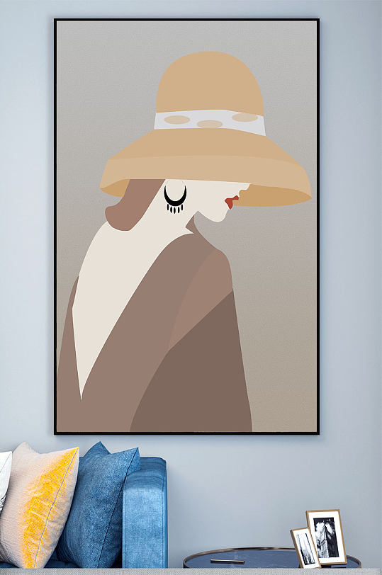 简约女孩时尚装饰画