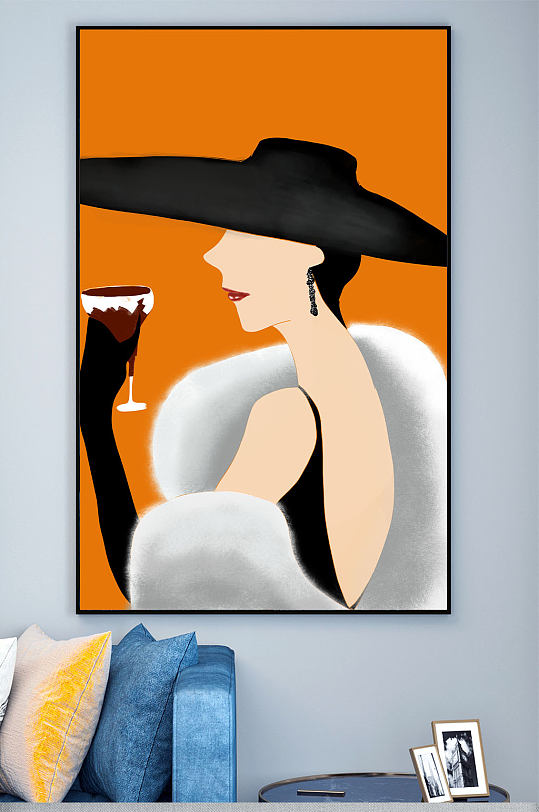 时尚高端人物装饰画