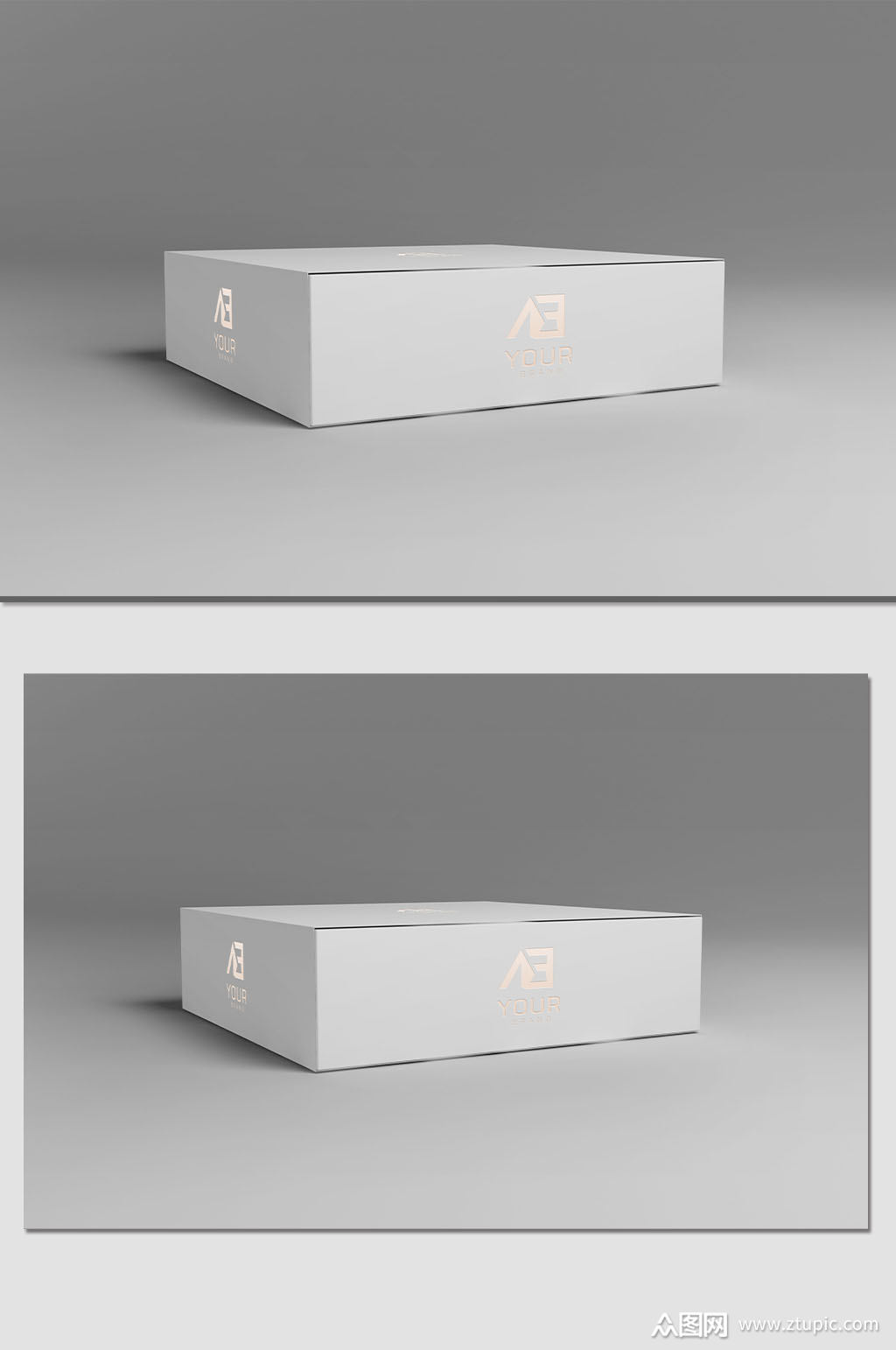 侧视包装盒logo样机