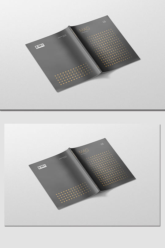 黑色画册封面样机-众图网