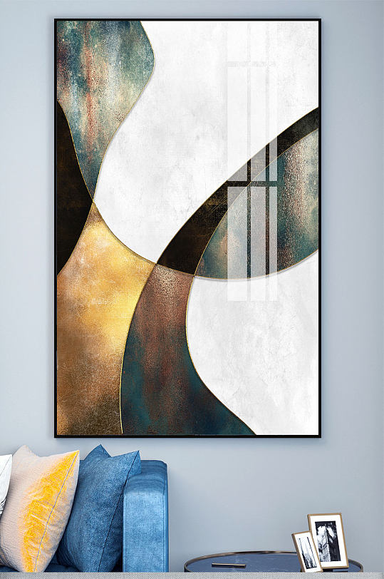 抽象几何珐琅装饰画